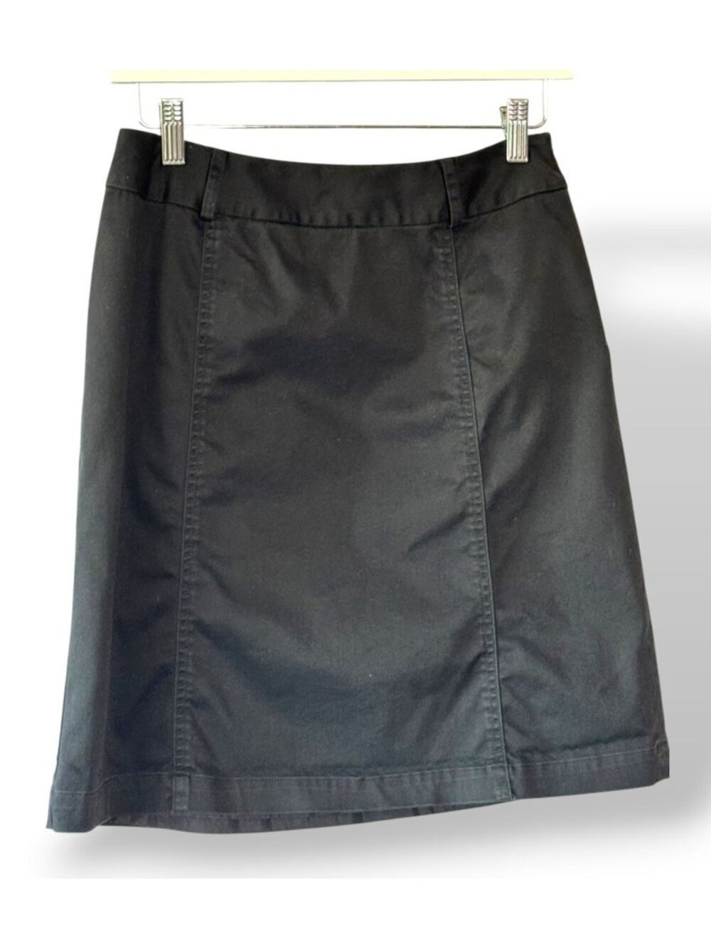 Worthington Women's Black Stretch A-Line Skirt Lined With Side Zipper - 4